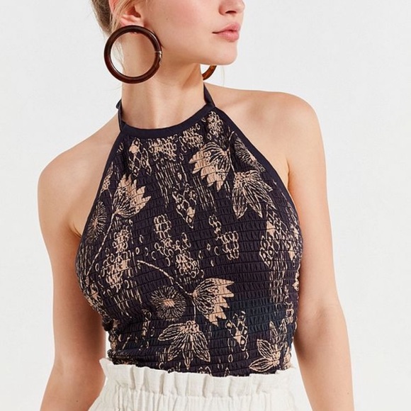 Urban Outfitters Tops - Urban Outfitters Oasis Smocked Halter Tank Top M